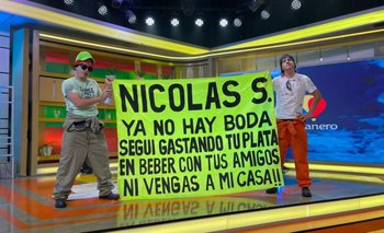 'Creadores' de la pancarta viral dedicada a Nicolás visitan El Mañanero