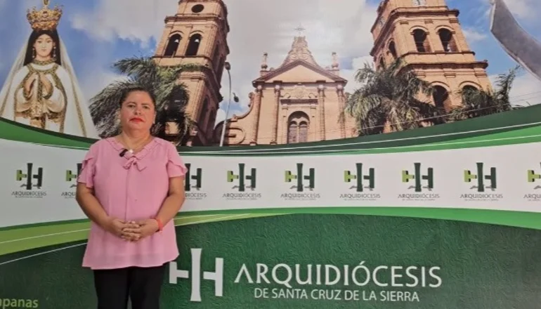 Boliviana será instituida por el Papa Francisco como Catequista en el Ministerio Laical. Imagen captura  Arquidiócesis de Santa Cruz de la Sierra.