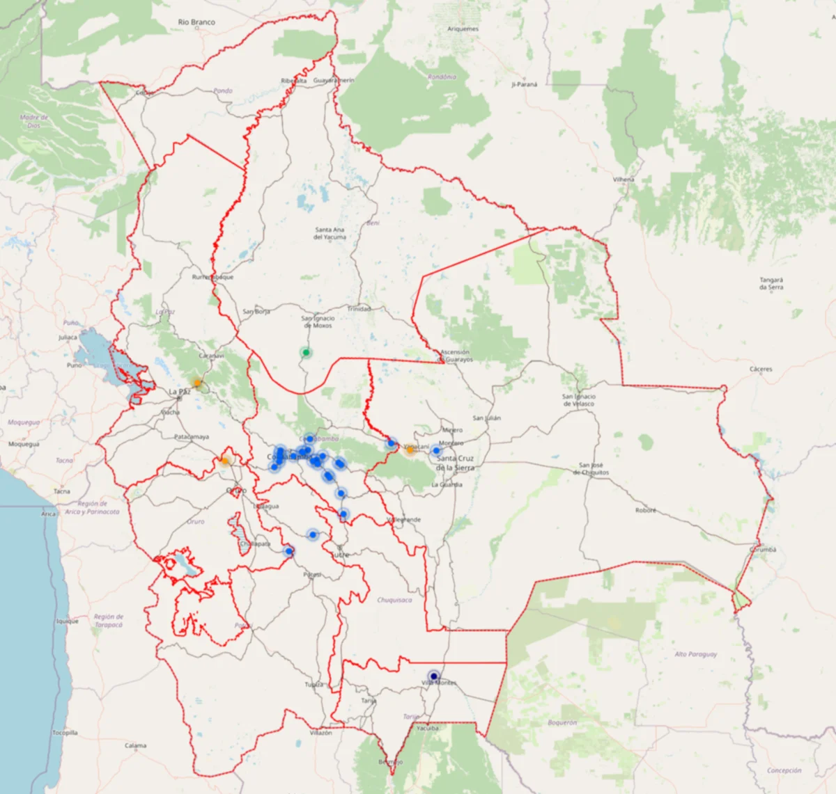 Así está el mapa de transitabilidad en Bolivia: ABC reporta 29 tramos con problemas
