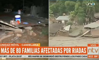 Riadas afectaron a 80 familias y 20 viviendas en la comunidad Candelaria de Guanay