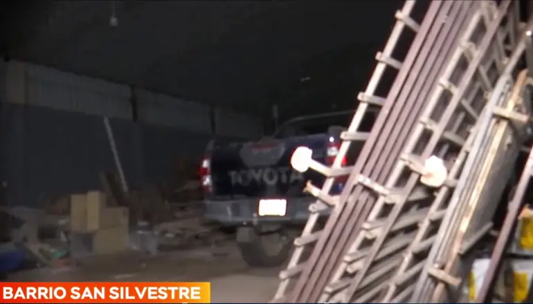 Galpón intervenido por la Felcn.