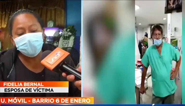 La esposa del fallecido reclama justicia.