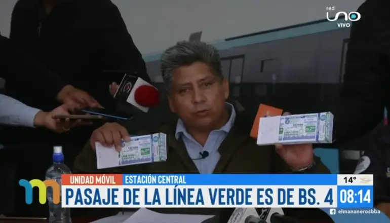 Desde hoy, el pasaje en la línea verde del Tren Metropolitano es de Bs 4