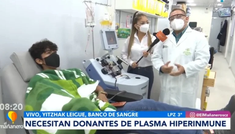 Banco de Sangre pide donar plasma hiperinmune 