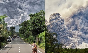 El volcán ‘Merapi’ entró en erupción y cubrió varios pueblos de Indonesia con ceniza