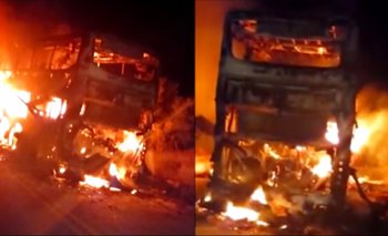 Arde un bus en plena carretera Bioceánica