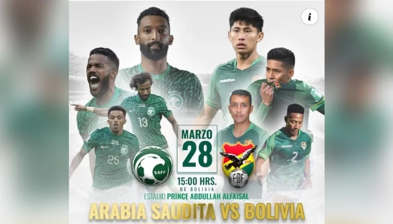 Segundo examen para Bolivia, enfrenta a Arabia Saudita desde las 15:00 HB