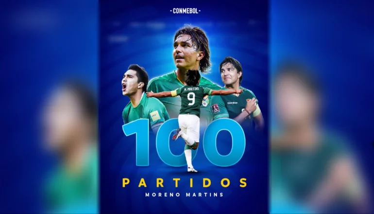 Conmebol homenajeó a Marcelo Martins por sus 100 partidos con la selección boliviana