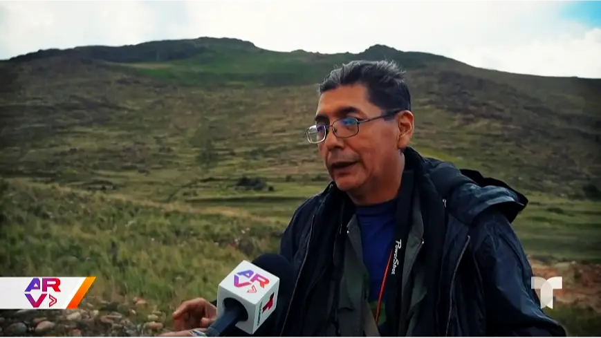Hallan supuesto cuerpo de extraterrestre en Huarina. Captura video ARV.
