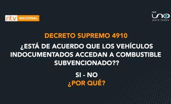 ¿Está de acuerdo que los vehículos indocumentados accedan a combustible  subvencionado?