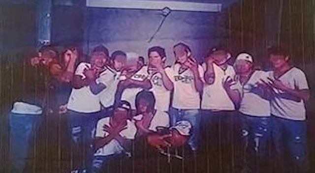 Red Uno_ Fotografía de la pandilla "Wander Rap" acusados por el feminicidio de una colegiala.