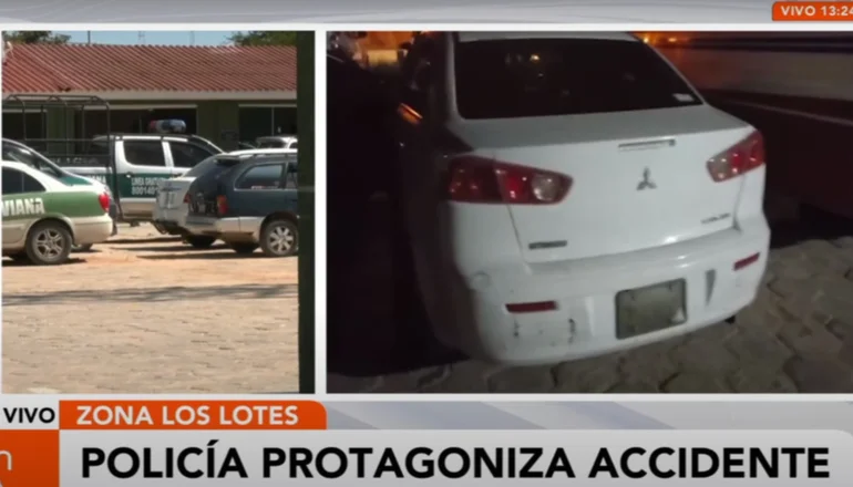 Vehículo de policía que protagonizó accidente sería “chuto”