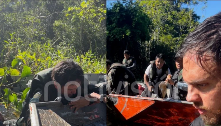 Red Uno-Bolivia-Noticias-Policial-Lancha-donde-se-transportaba-ministro-Gobierno-siete-tripulantes-volco-río-Paraguá