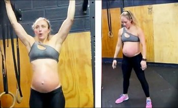 VIDEO│Mujer embarazada es viral por seguir entrenando CrossFit: 