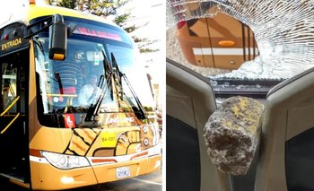 Ciudadano venezolano rompe de una pedrada la ventana de un bus Pumakatari 
