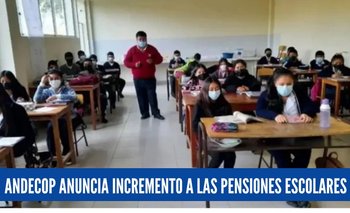 Andecop anuncia aplicación de incremento a las pensiones escolares entre el 3% y el 5%