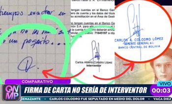 Firma de la carta póstuma no sería del interventor del Banco Fassil, Carlos Colodro