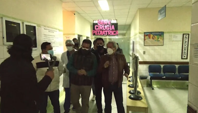 Red Uno_ Alcalde Manfred Reyes Villa inspeccionó el Hospital del niño.