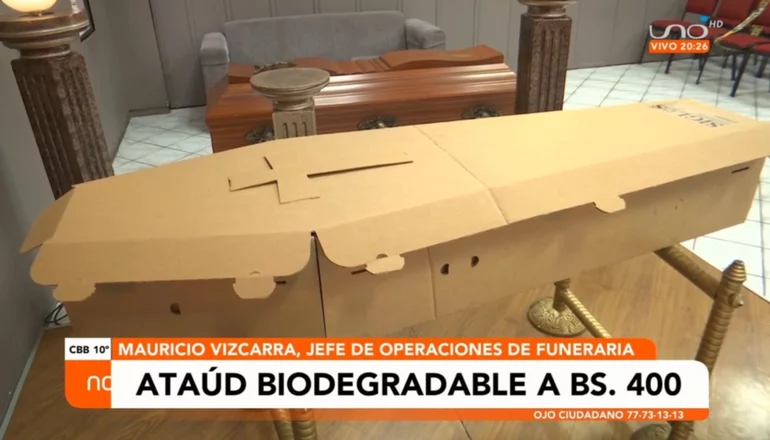 Funeraria brinda servicios con ataúdes biodegradables