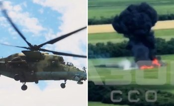[VIDEO] Momento exacto cuando el ejército ucraniano derriba un helicóptero ruso