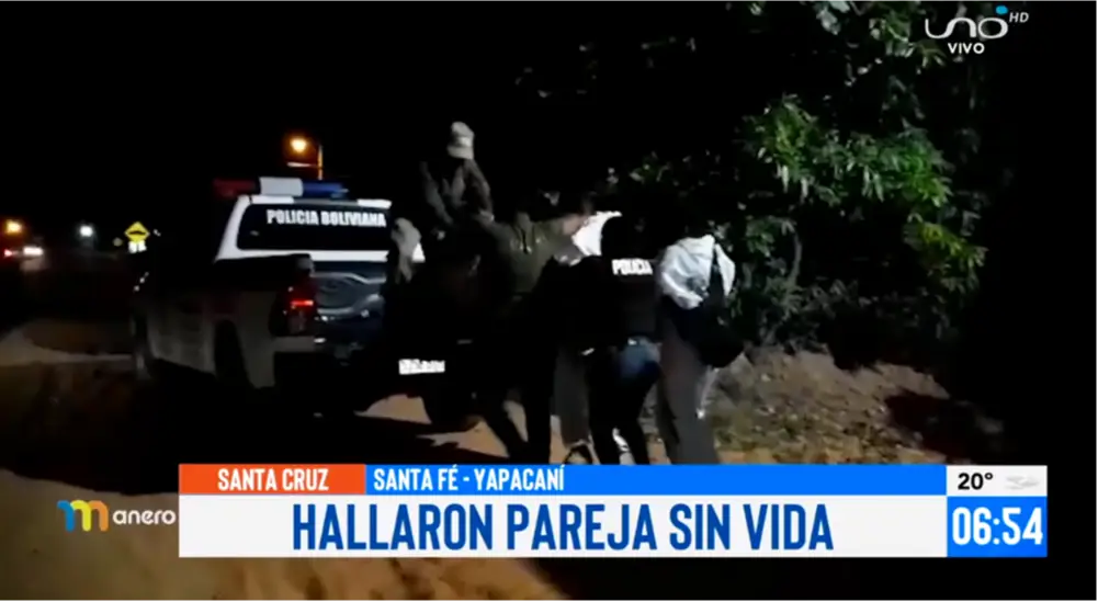 Agentes de Homicidios de la Felcv llegaron al domicilio para realizar el levantamiento legal de los cadáveres y trasladarlos a la morgue judicial de la Pampa de la Isla en Santa Cruz.