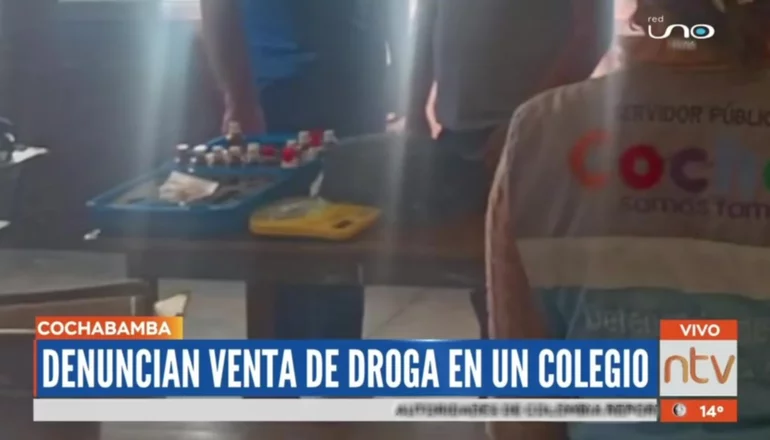 Estudiante ofrecía sustancias controladas a sus compañeros en un colegio en Cochabamba