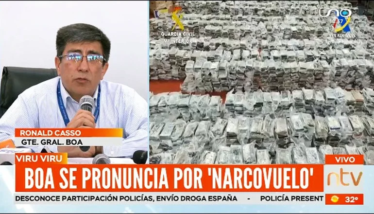 Caso narcovuelo: BoA asegura que avión fue alquilado 