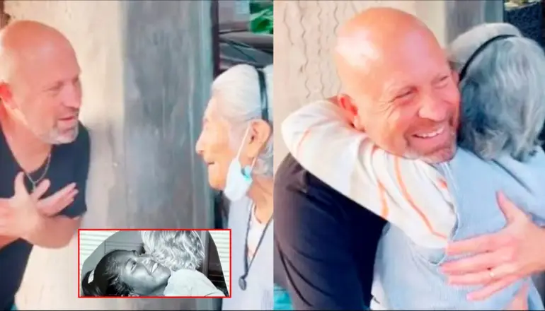 El emotivo reencuentro entre una niñera y el niño al que cuidaba, 45 años después de separarse. 