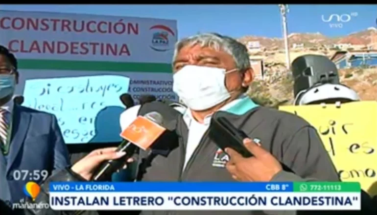 Alcalde de La Paz anuncia demolición de obra por construcción clandestina