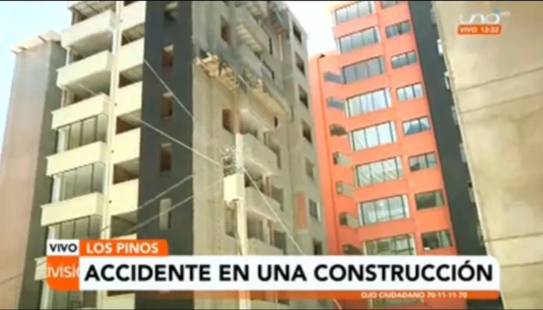Mujer albañil fallece tras caer 60 metros de un edificio en construcción en La Paz