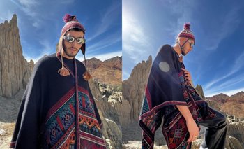 Sebastián Yatra paseó por La Paz: con chullo y poncho posó en el Valle de la Luna 