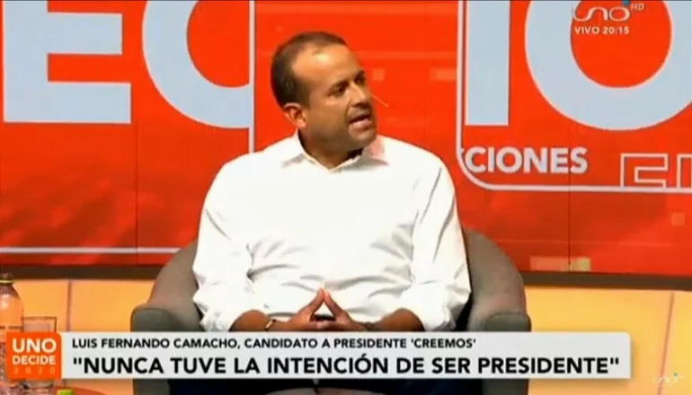 Red Uno-Bolivia-noticias-UnoDecide-Luis-Fernando-Camacho-Yo-nunca-tuve-intención-de-ser-presidente