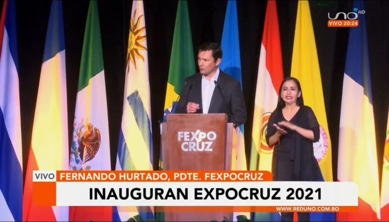 Red Uno-Bolivia-Noticias-Comunidad-Hurtado-apertura -Expocruz-2021-El-empresario-no-enemigo-Estado
