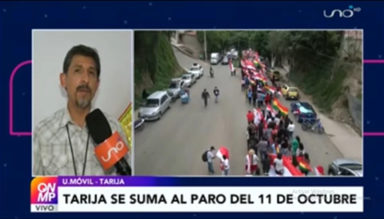 Tarija se suma al paro nacional convocado para el lunes 11 de octubre