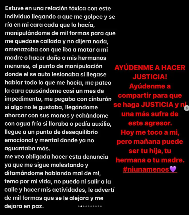 "Él me persigue, cree que soy de su propiedad": Denunció por redes sociales las amenazas y hostigamiento de su expareja