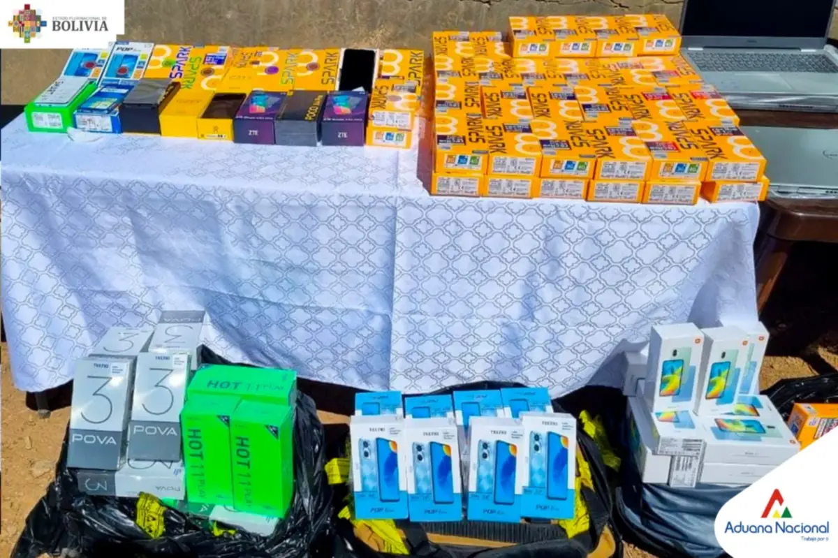 En Oruro, Aduana comisa aparatos electrónicos ilegales valorados en más de 420.000 bolivianos
