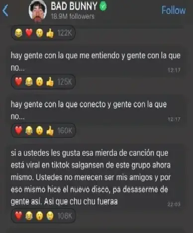 Hace unos días el cantante 'explotó' contra sus fans. 