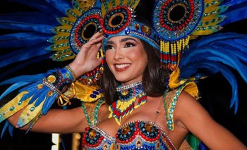 María Estefany brilla con su traje típico en la pasarela del Miss Universo