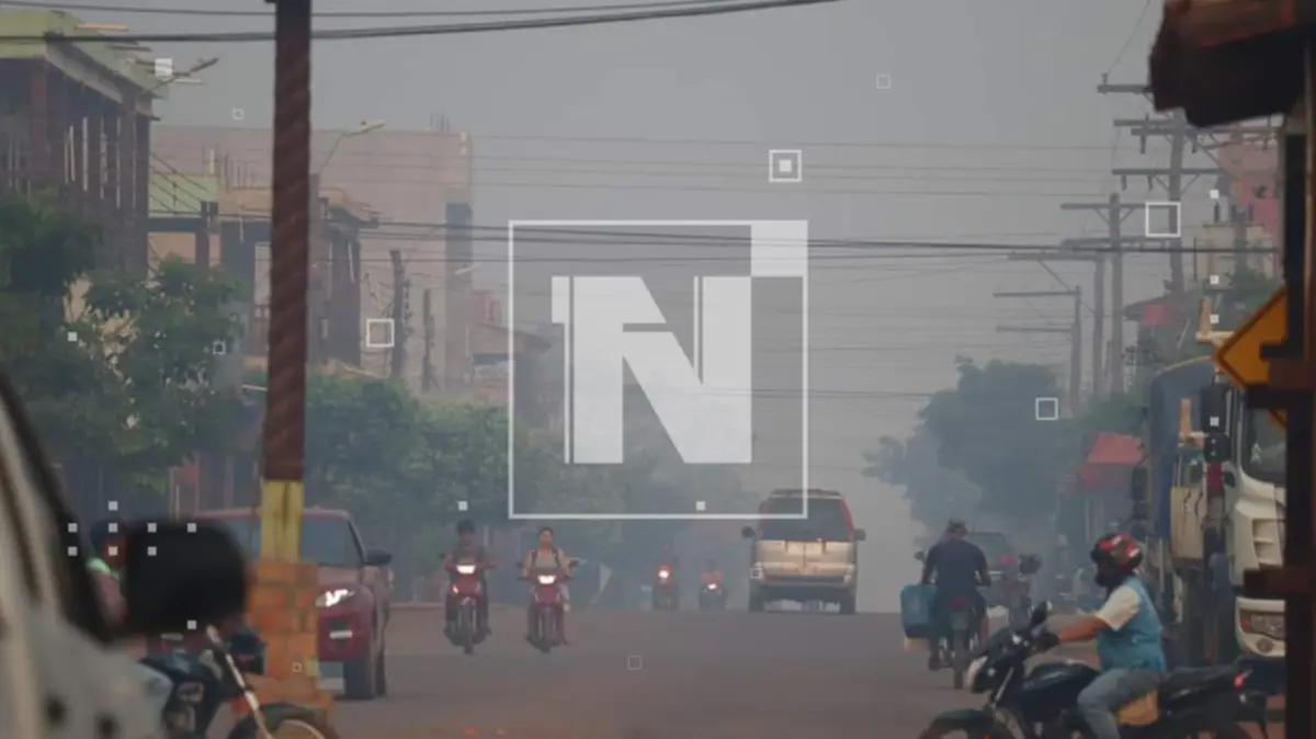 La ciudad de San Ignacio de Velasco se vio afectada por la densa humareda. Foto: Magaly Benquique, periodista Red Uno