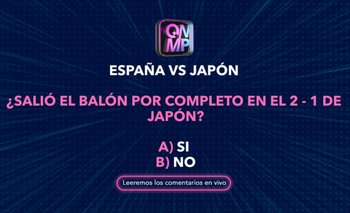 ESPAÑA VS JAPÓN  ¿Salió el balón por completo en el 2 - 1 de Japón?