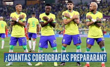 ¿Cuántas coreografías preparan los futbolistas brasileños para festejar los goles?