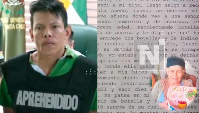 El autor confeso admitió haber perpetrado el asesinato de Felipa Sandoval Barrientos