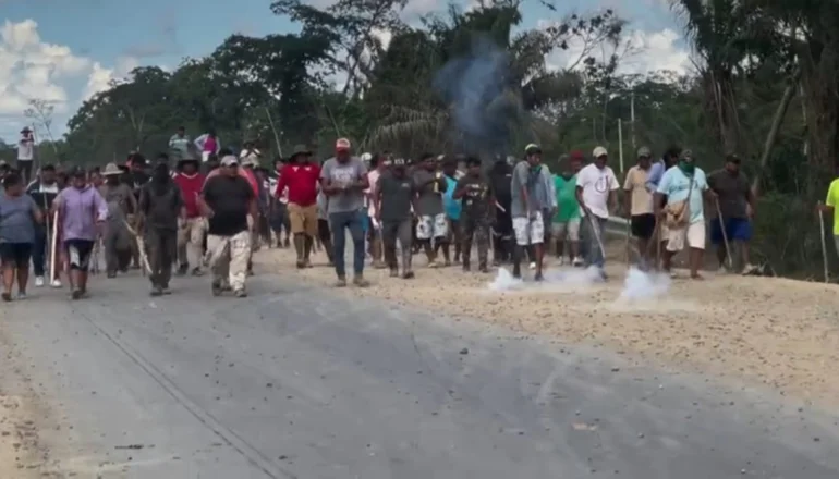 Reportan enfrentamientos en el bloqueo de Rurrenabaque. Imagen RR.SS.